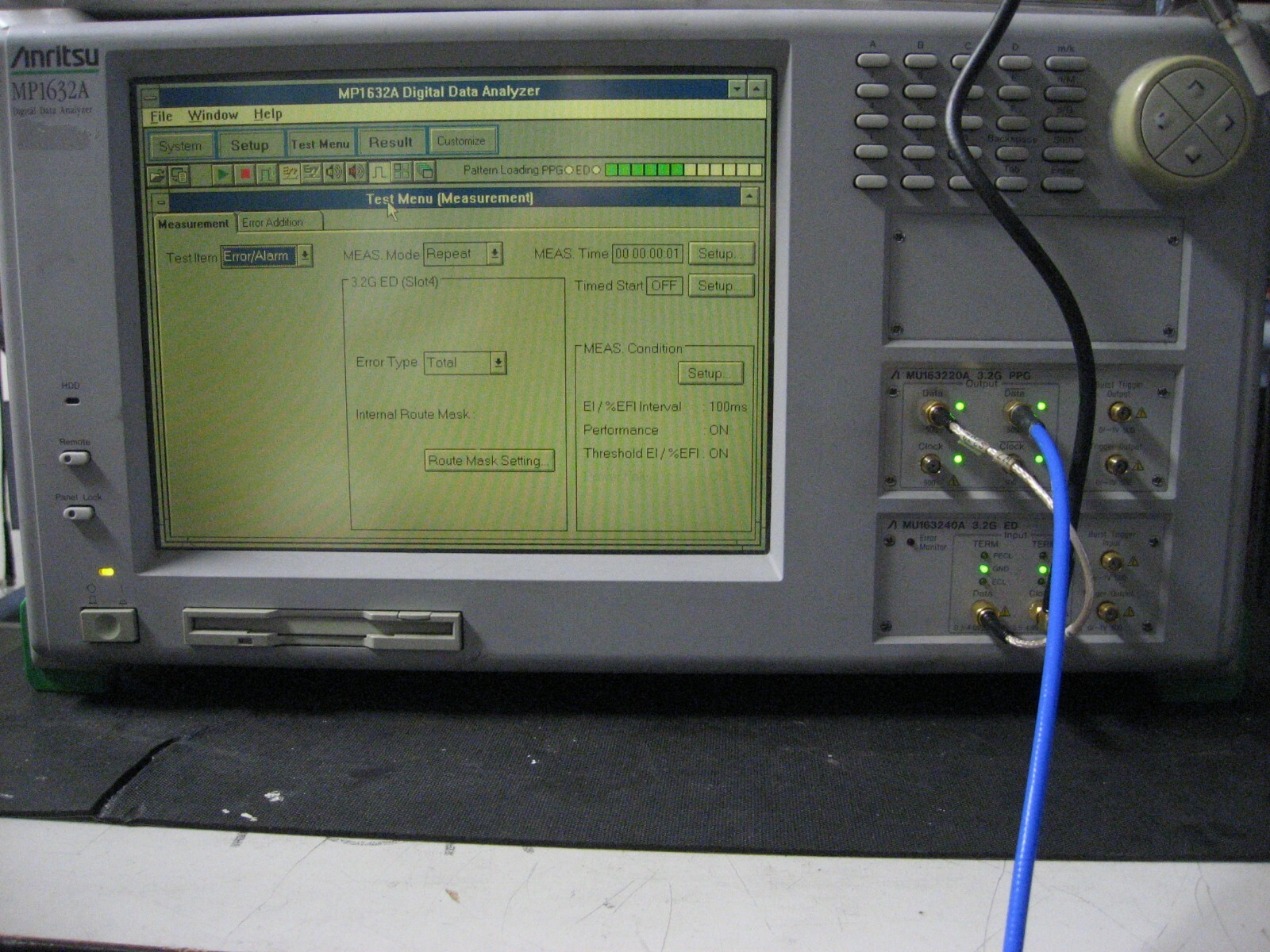 Anritsu MP1632A DATA Analyzer & Pattern generator MU163220 & 3.2GHz Synthesizer