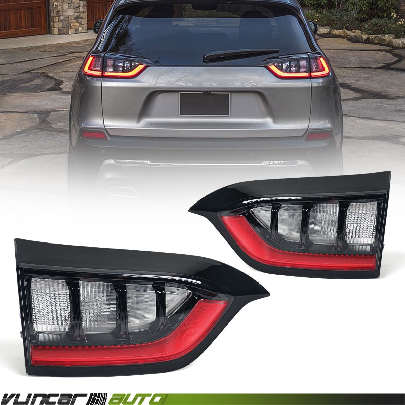 Pair Rear Inner LED Tail Lights For Jeep Cherokee 2019-2023 Brake Lamps LH RH