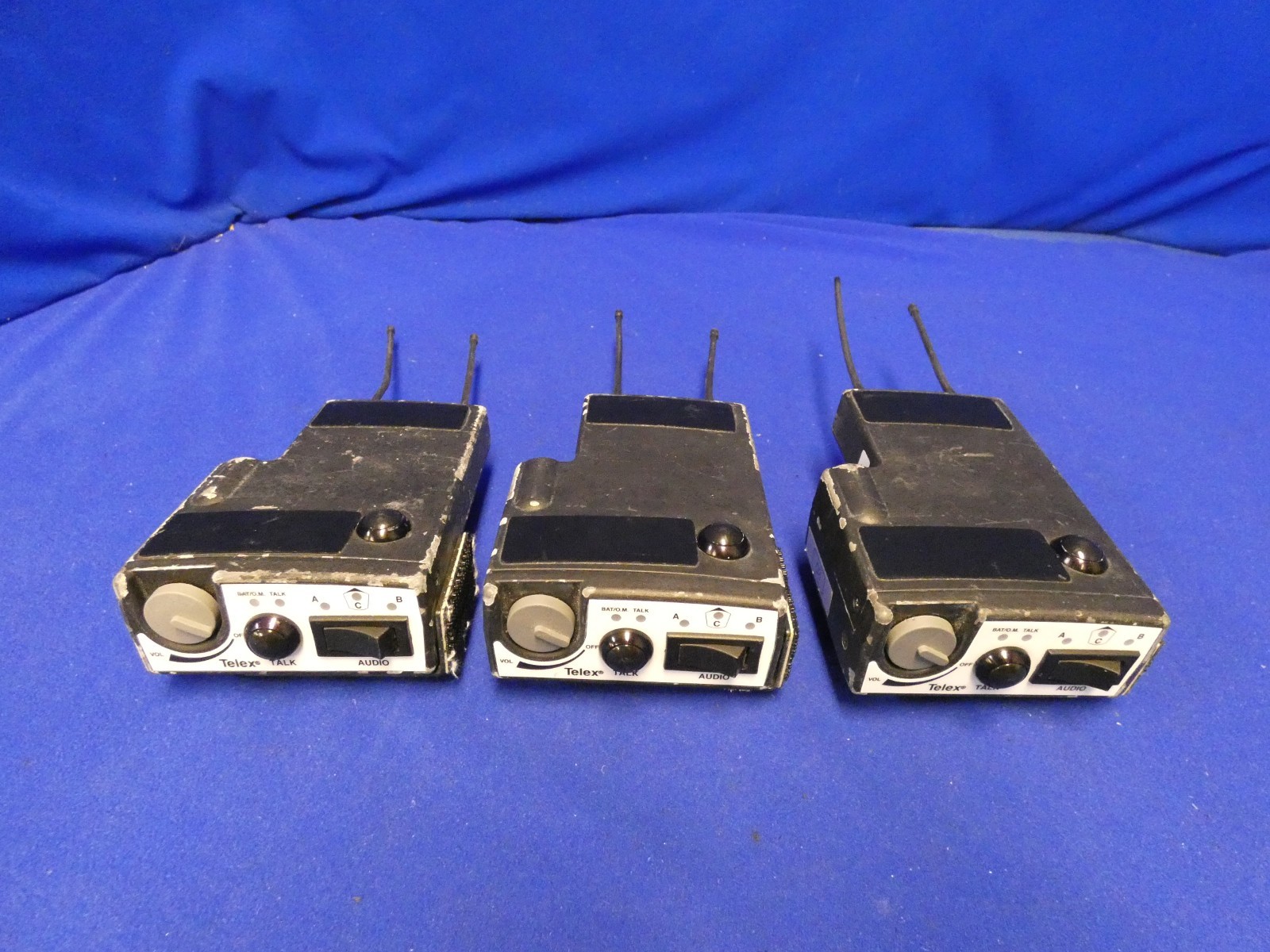 Telex RadioCom TR-1 Beltpacks QTY 3, TX 686-704, RX 482-500 (no battery packs)