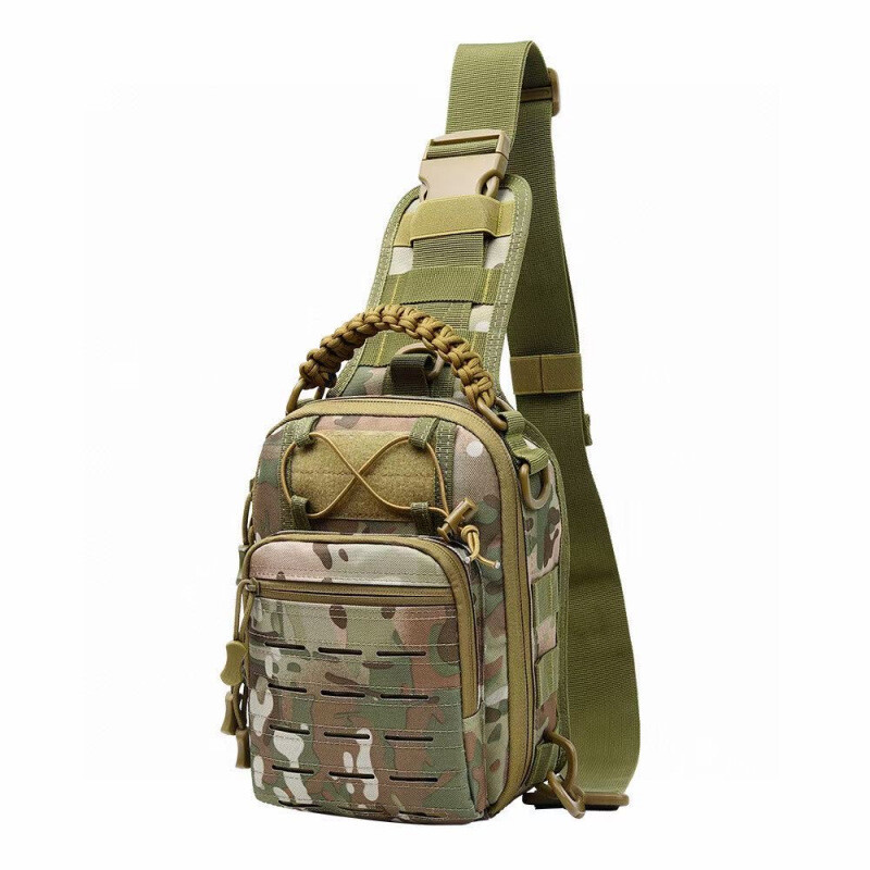 Tactical Compact Concealed Carry Sling Bag Cut Molle Pistol Holster EDC Single