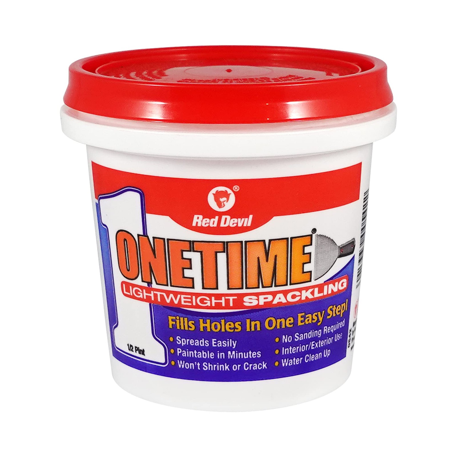 Red Devil 0542 ONETIME Lightweight Spackle Wall Repair, Pack of 1, White