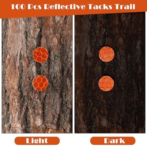 100 Reflective Tacks Trail Marking Tacks Glow Reflective Mark Trail Markers Thum