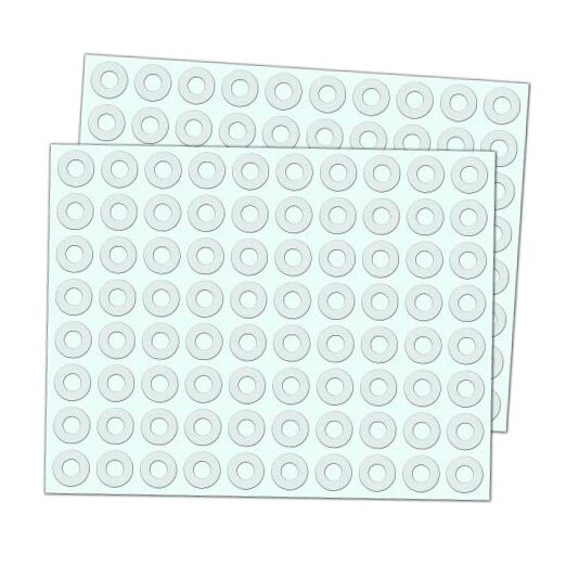 2000 Pack, Clear Hole Reinforcement Stickers, Transparent - 0.25"