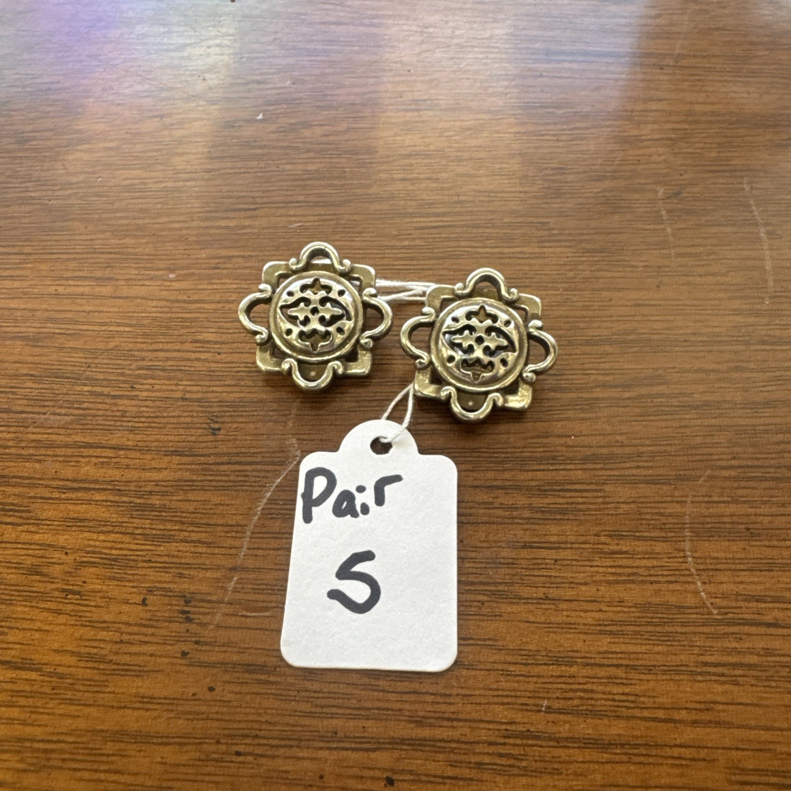 Vintage Flower Clip-On Earrings