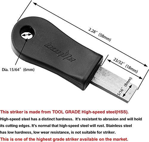 Striker-Pro High Speed Steel Striker for Ferro Rod Fire Starter,  Pack of 3