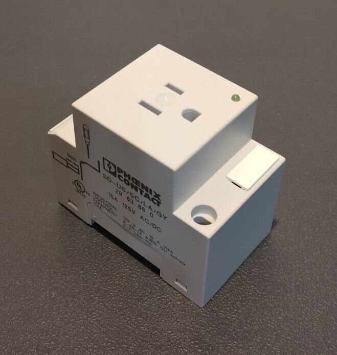 Phoenix Contact SD-US/SC/LA/GY 2963860 Control Cabinet Socket, 125VAC 15A