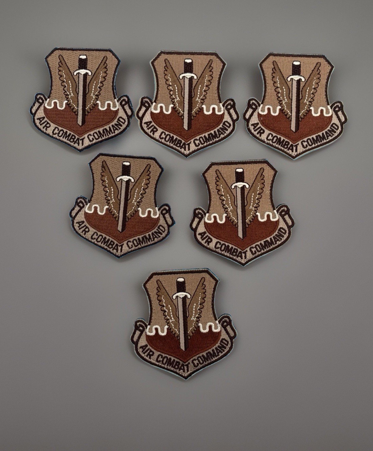Air Force Air Combat Command Hook  Back Patch.  Lot Of 6
