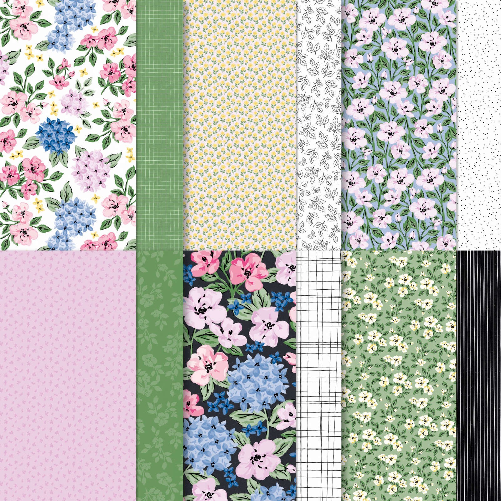 Stampin Up * LOVELY GARDEN * DSP- 24 Sheets of 6x6- BEAUTIFUL SEMI-DARK FLORALS