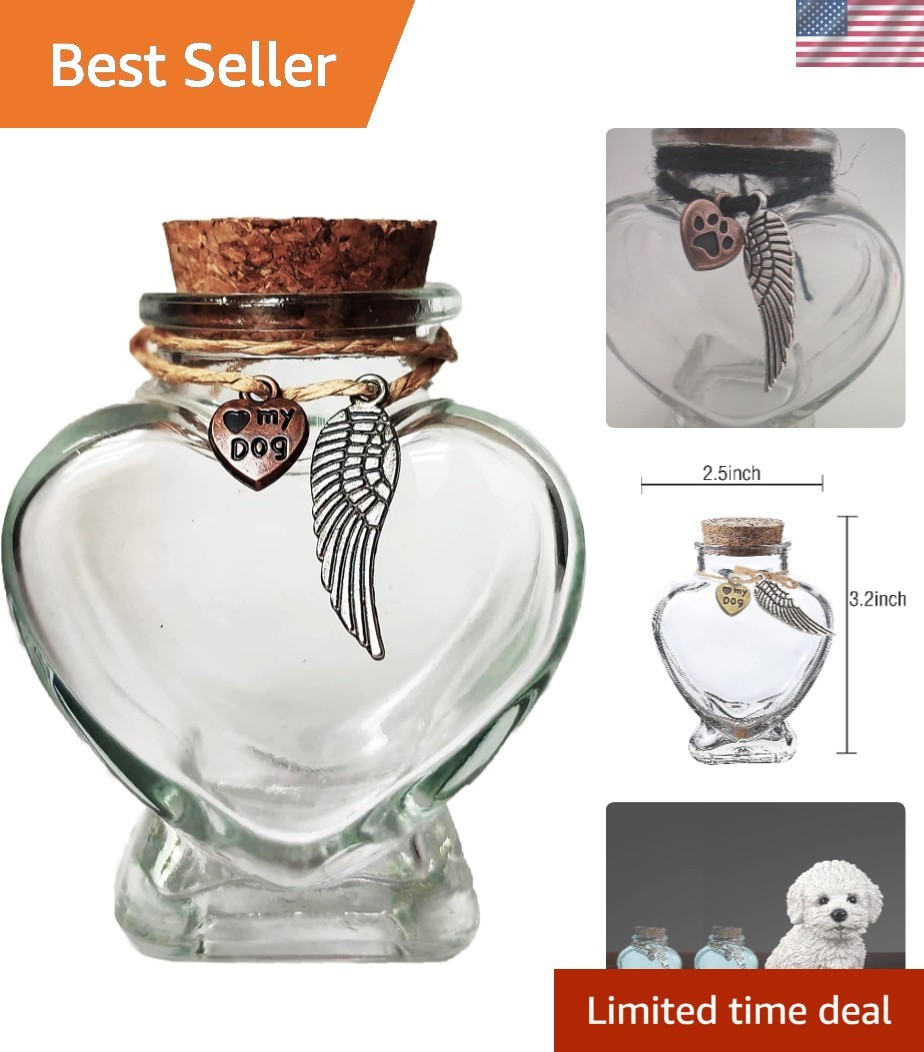 Touching Glass Memorial Bottle for Pet Fur - Perfect Tribute to Your Beloved Pet