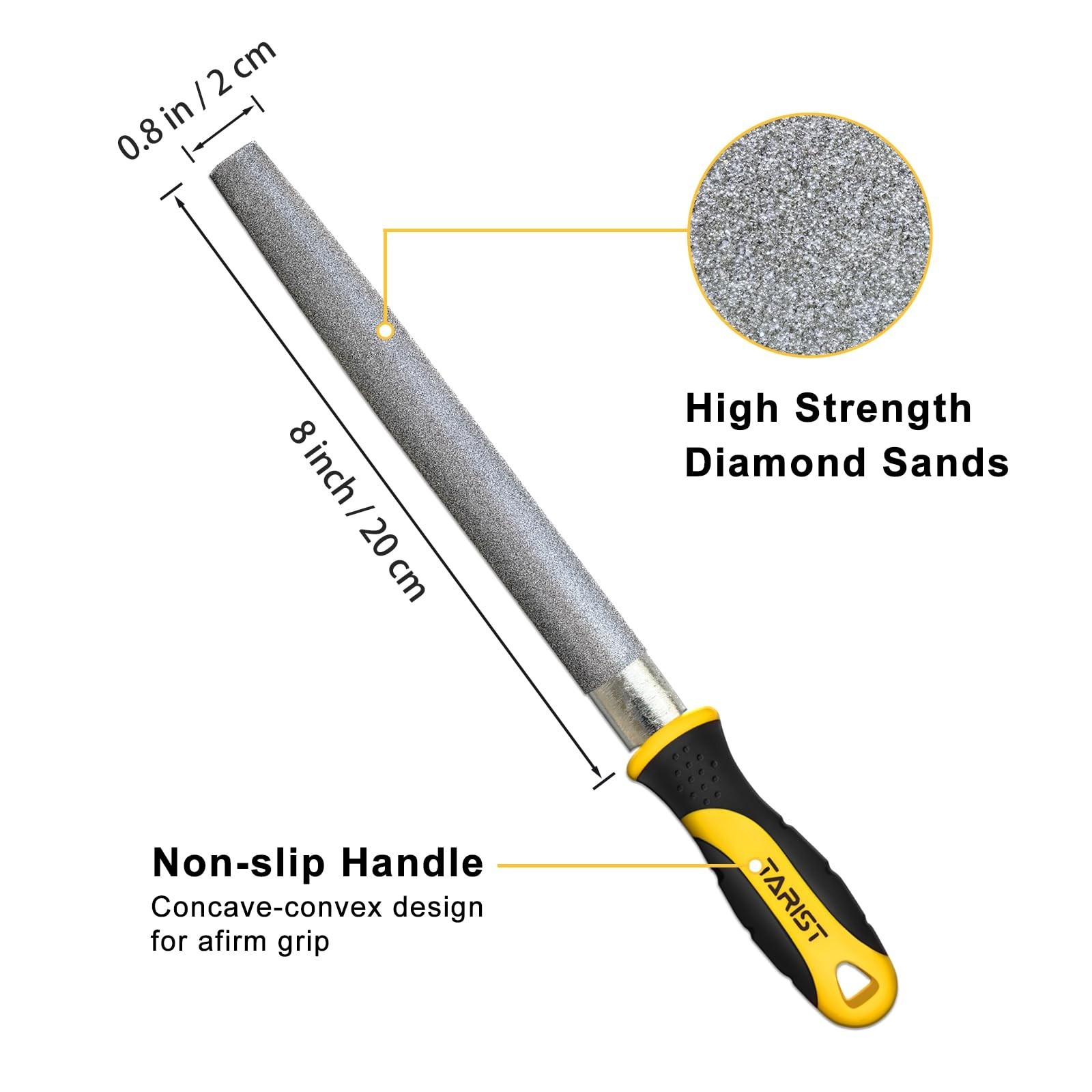 Diamond File Set, 3-Piece, 8-inch, Includes Flat/Half-Round/Round. ... Fast Ship