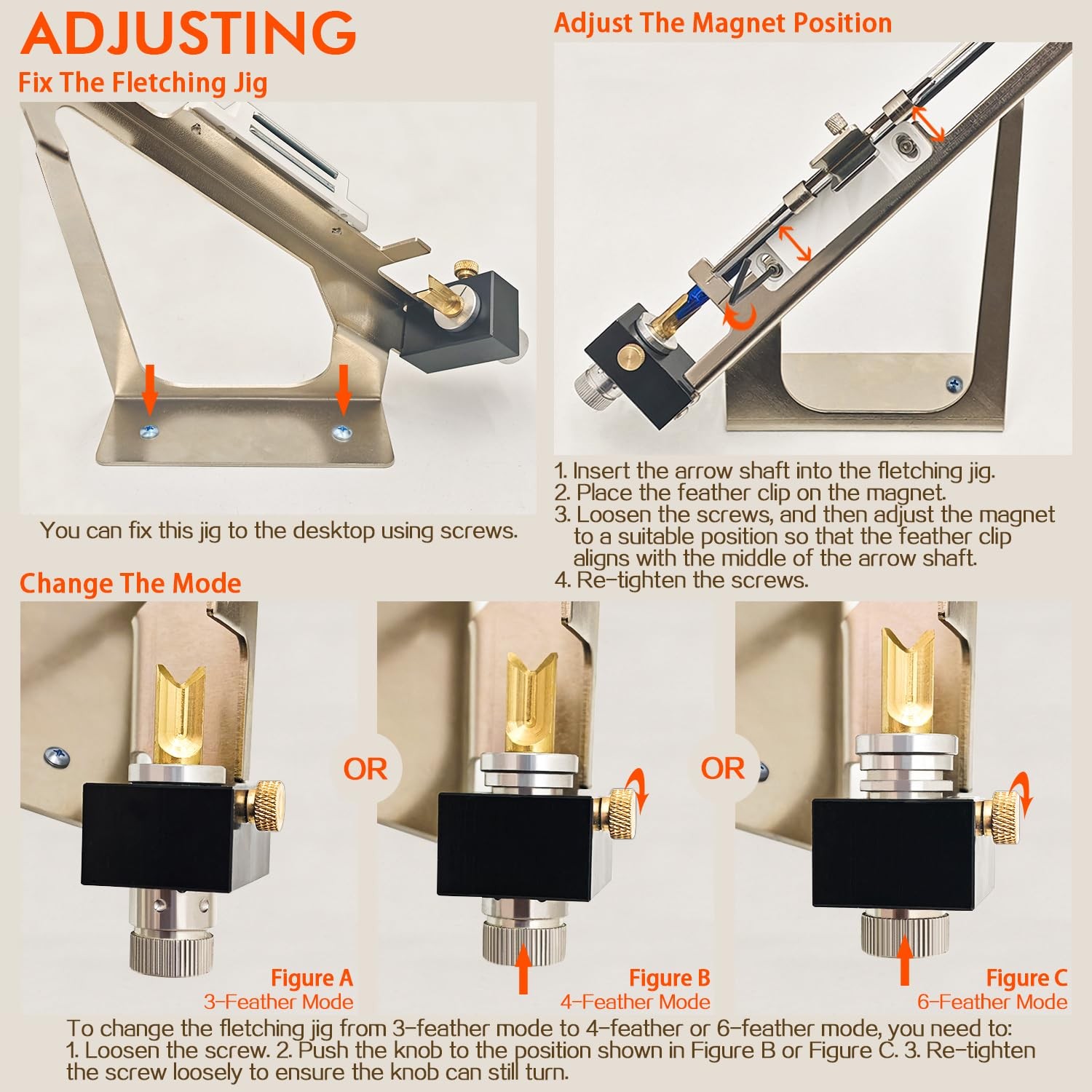 CHIME EOLIAN Fletching Jig, Arrow Jig Silver