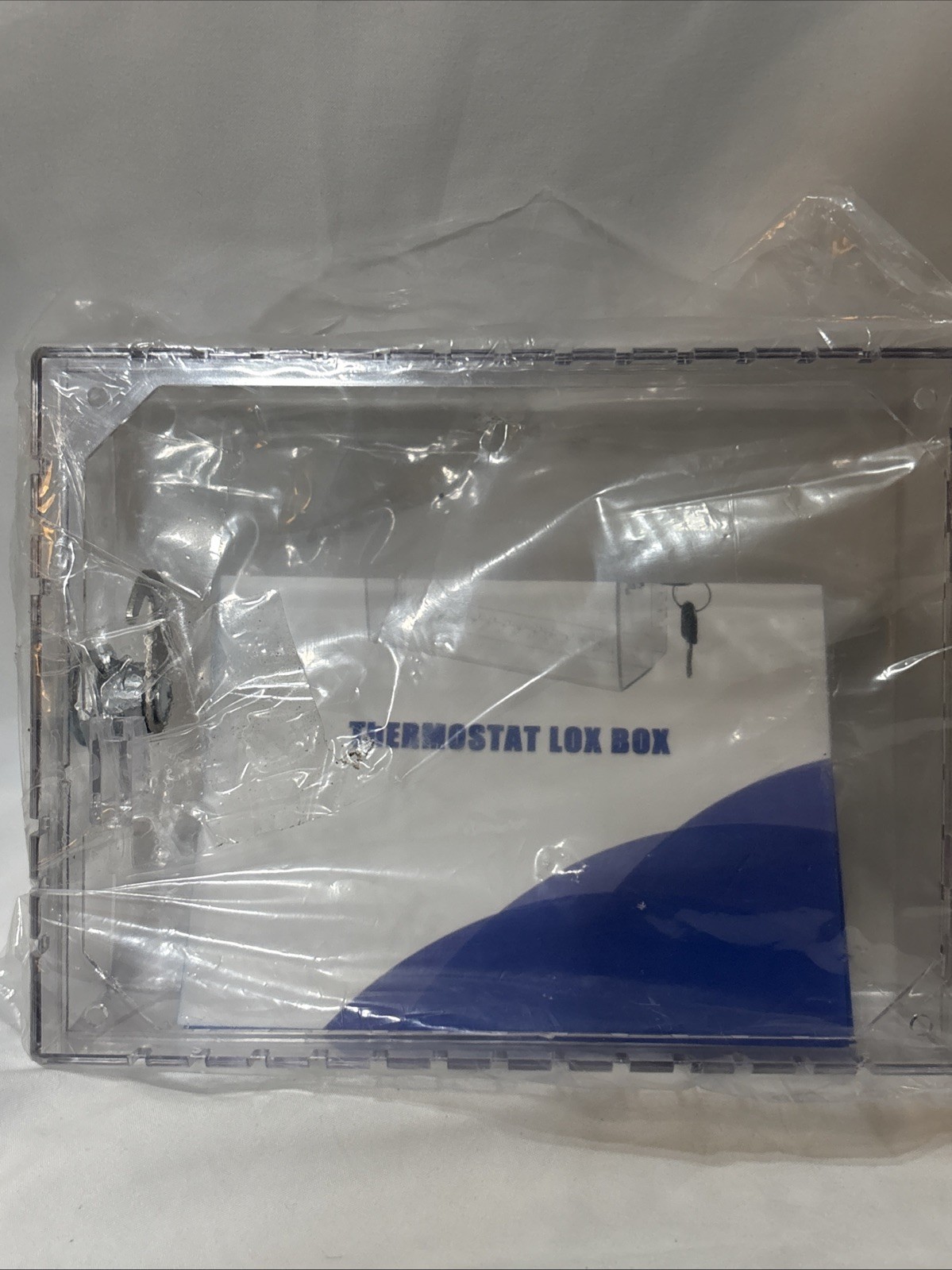 Universal Thermostat Lock Box W/Key & Hardware, Clear Large Cover