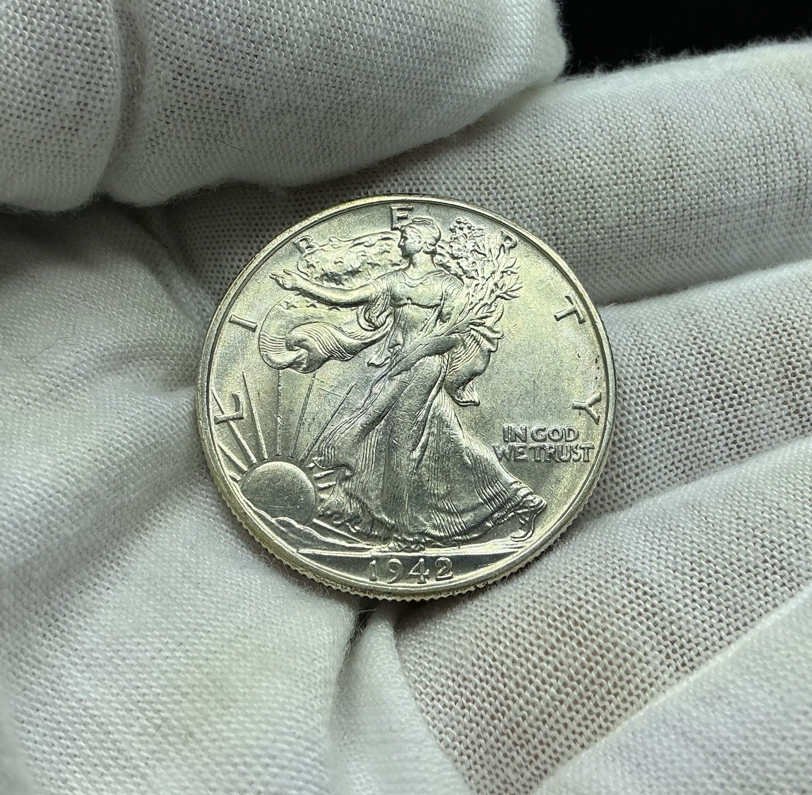 1942-D Walking Liberty SILVER Half Dollar In AU Condition J342