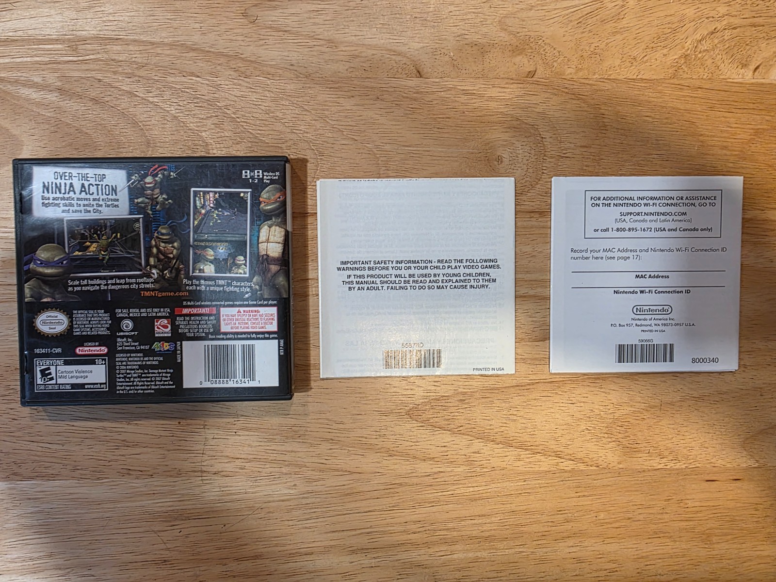 TMNT Teenage Mutant Ninja Turtles (Nintendo DS) Authentic Case & Inserts Only