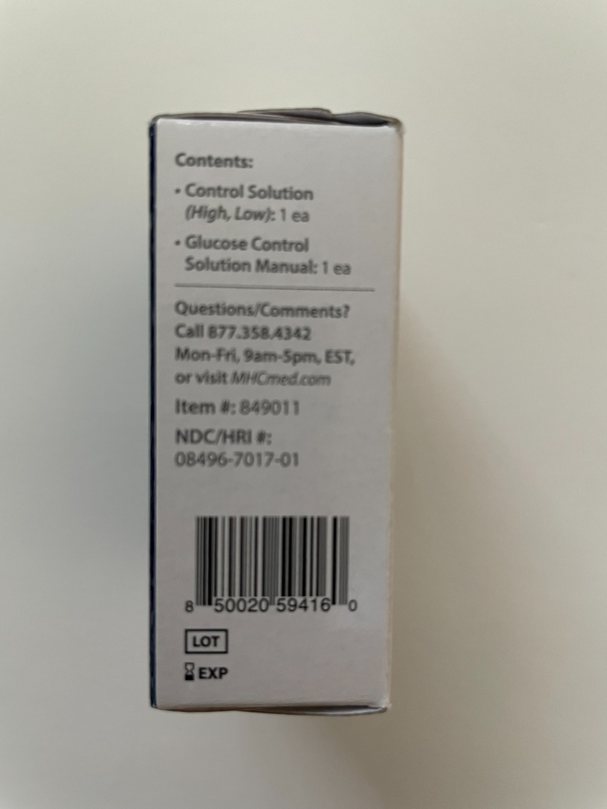 EasyTouch BLU Link Control Solution High & Low 1 Ea. 3.5ml. Expiration 08/2026