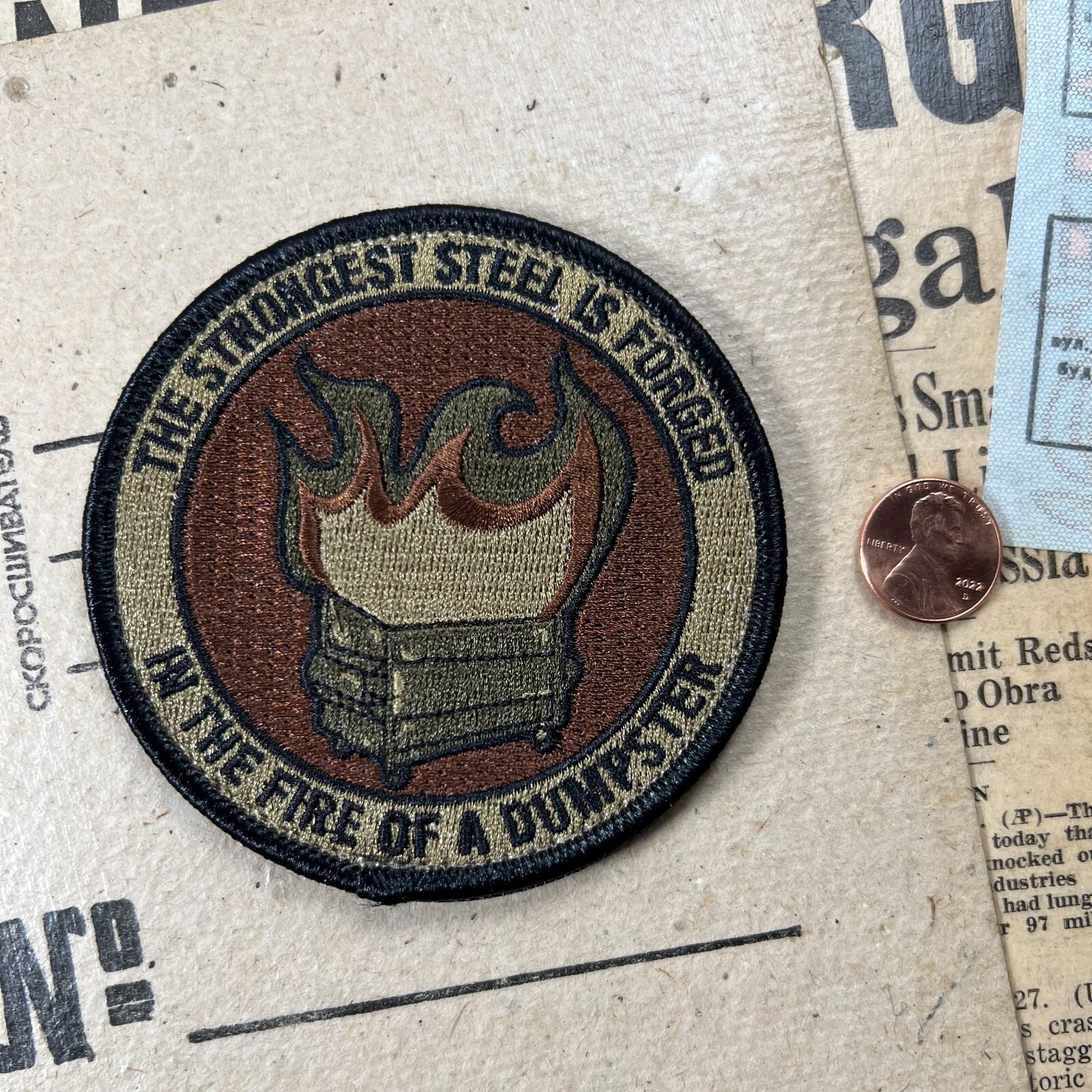 Dumpster Fire Morale Patch | OCP Embroidered