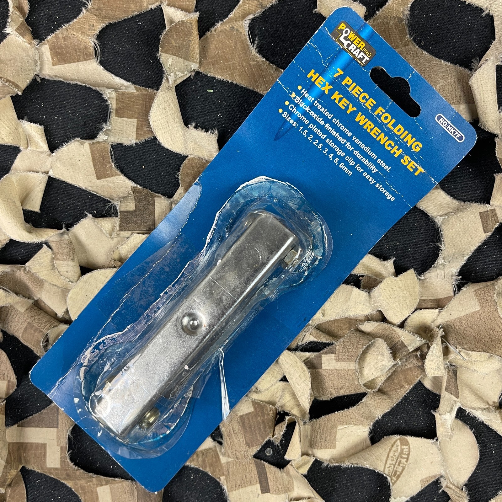 NEW 7-Pc. Folding Hex Key Wrench Set - Metric