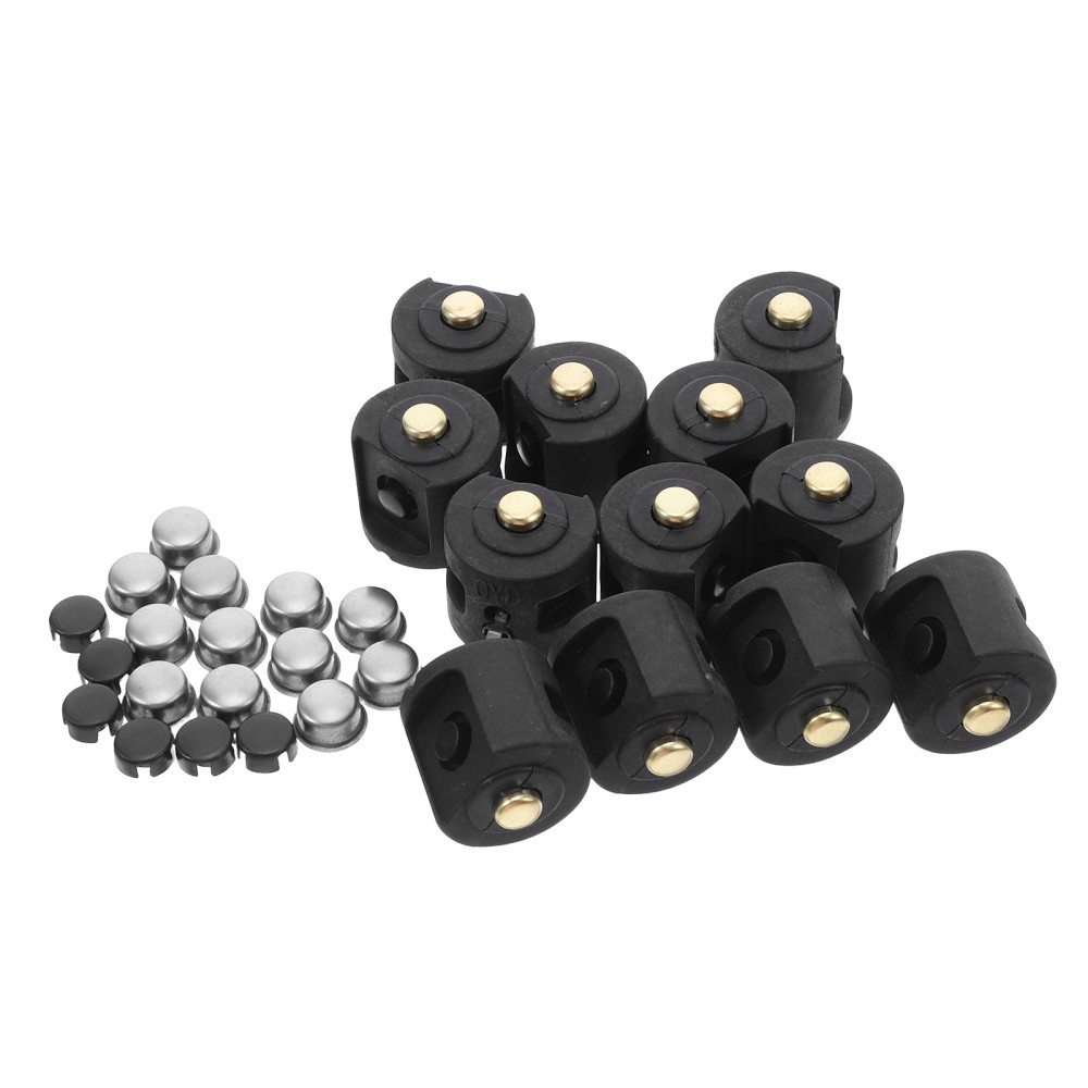12 sets Flashlight End Cap Small Switch Cover Mini Push Button Seal Cap Metal