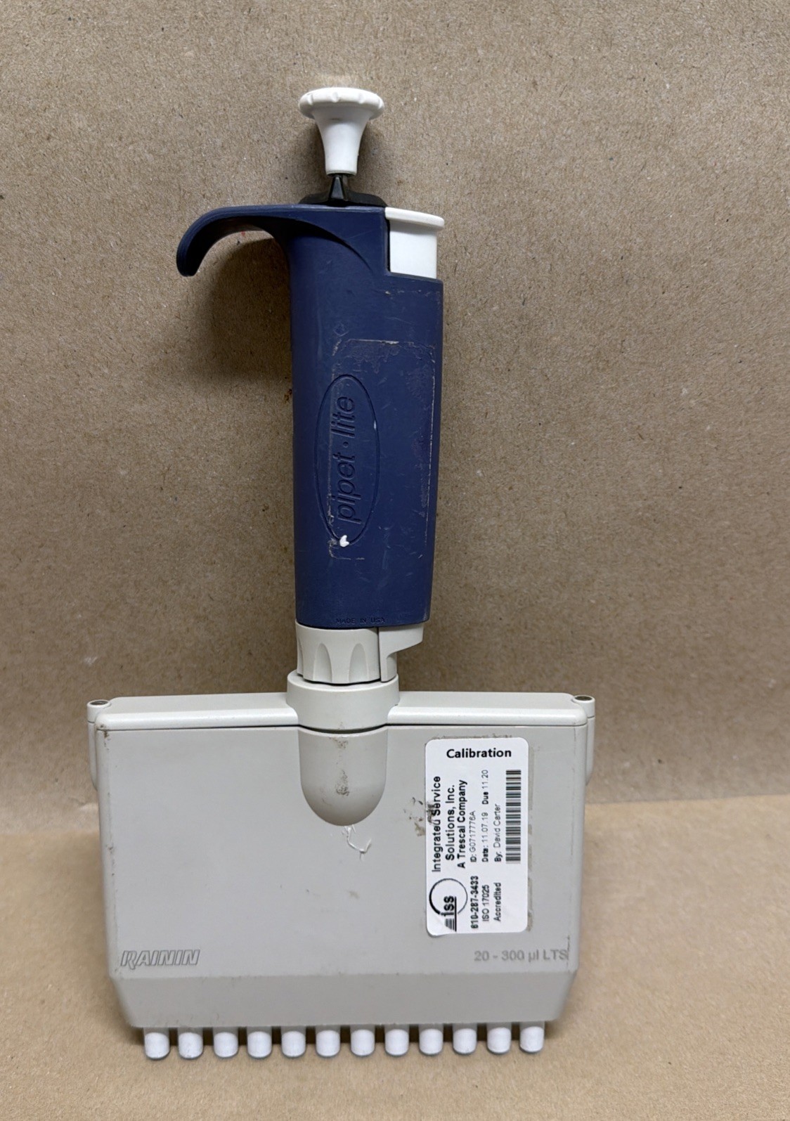 Rainin Pipet Lite L300 30-300 uL LTS 12-Channel Multichannel Manual Pipette