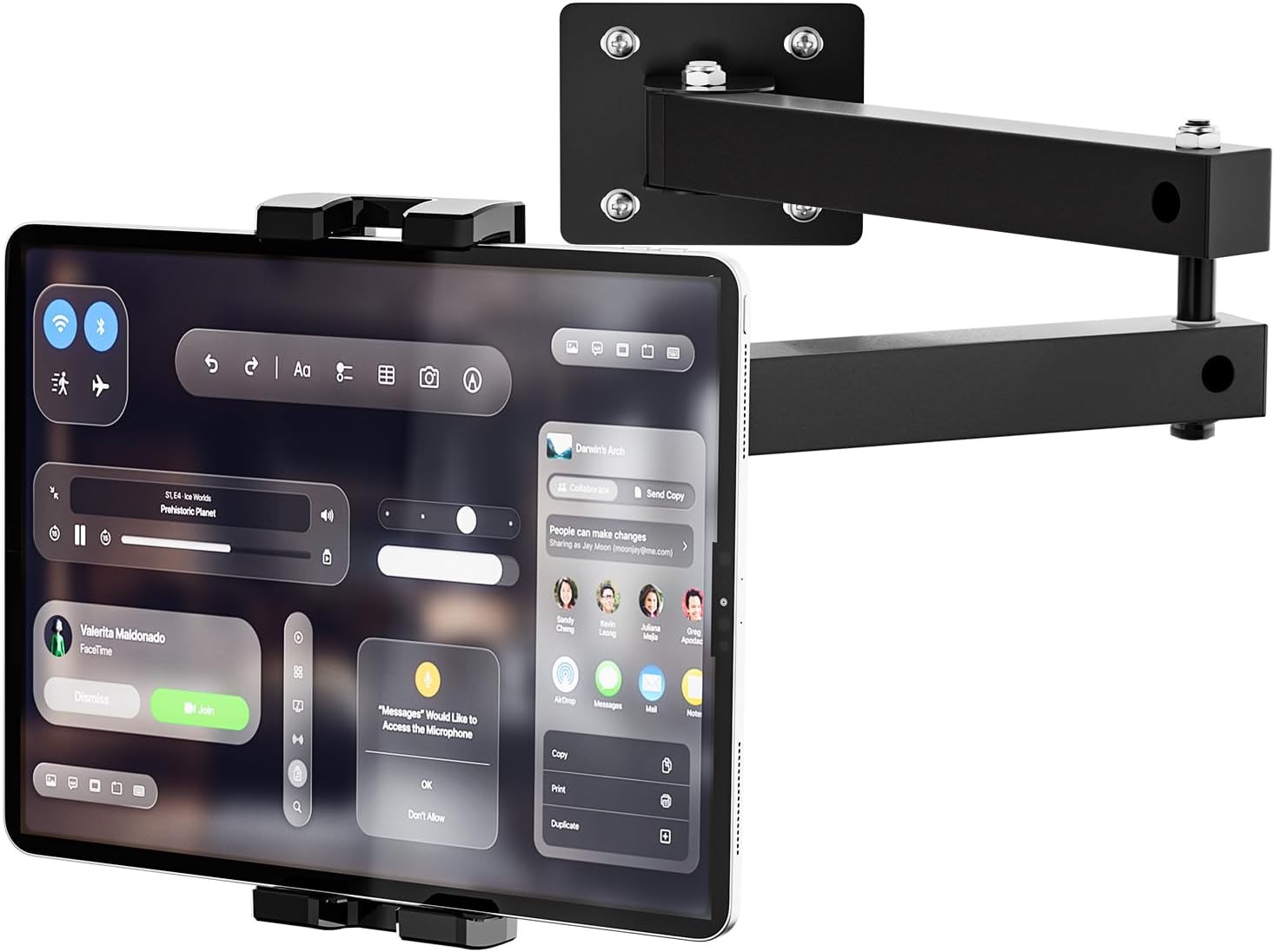 Foldable ipad Wall Mount Tablet Holder,Multiple Angles Adjustment Extendable...