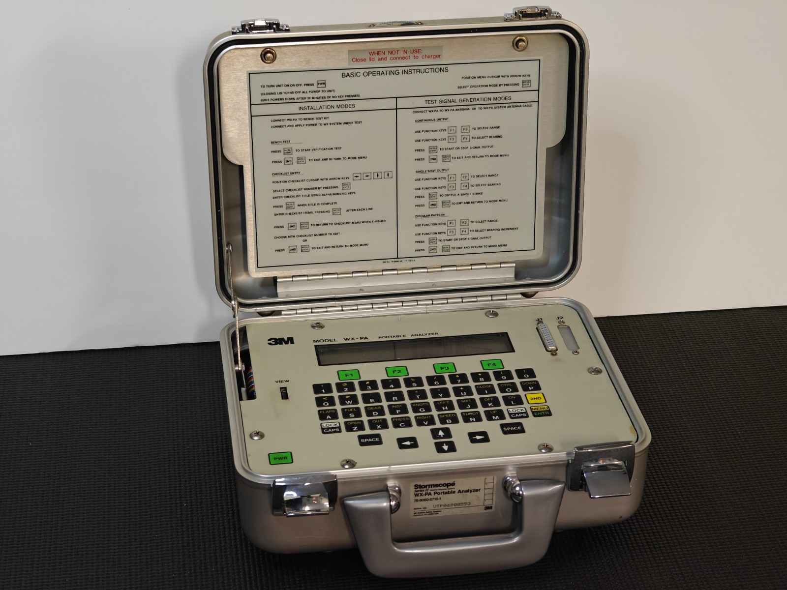 3M WX-PA (78-8060-5710-1) Stormscope Portable Analyzer - FOR PARTS - WITH MANUAL