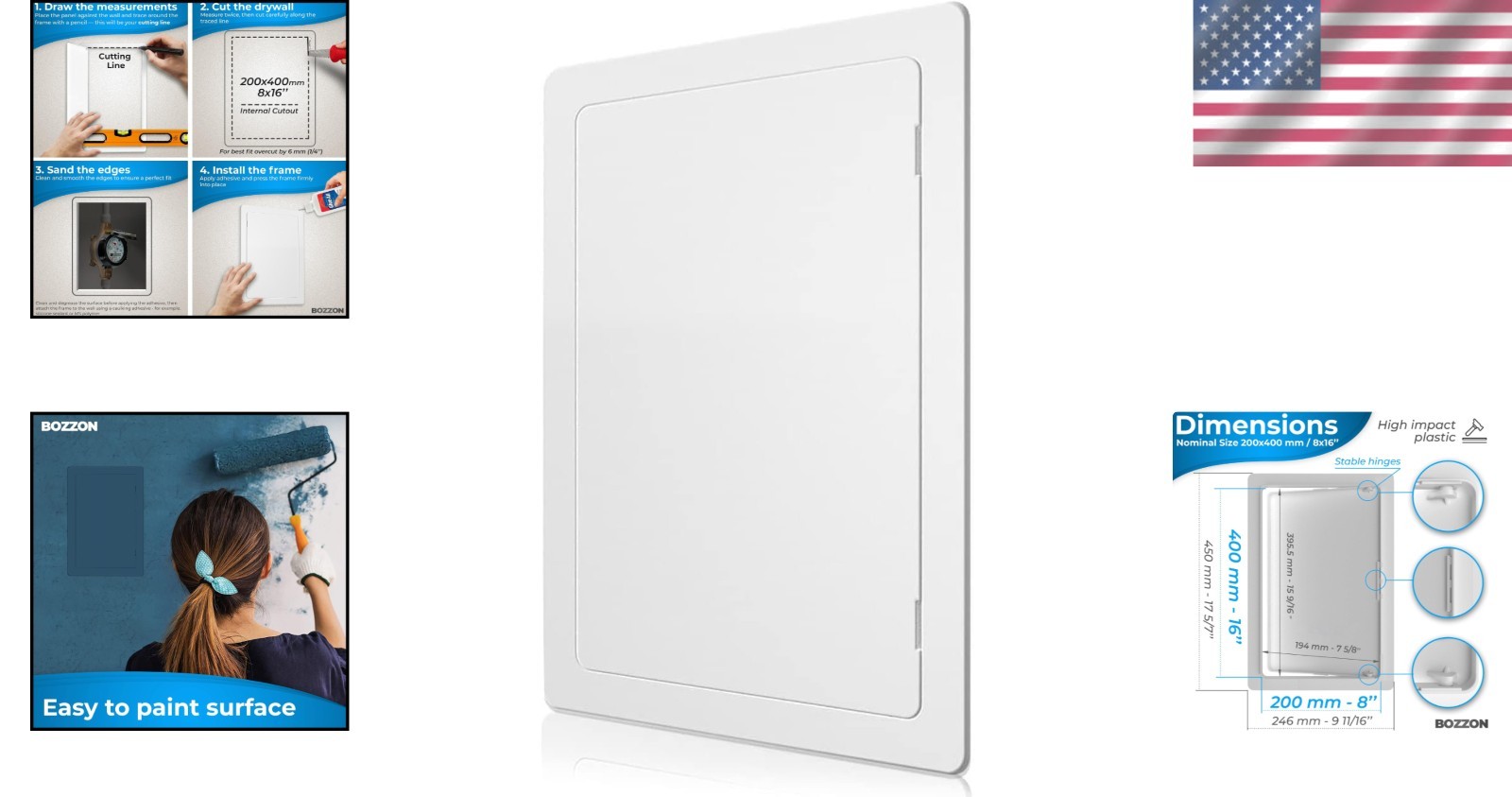 Versatile 8x16 Access Panel - Flawless Integration for Drywall Installations