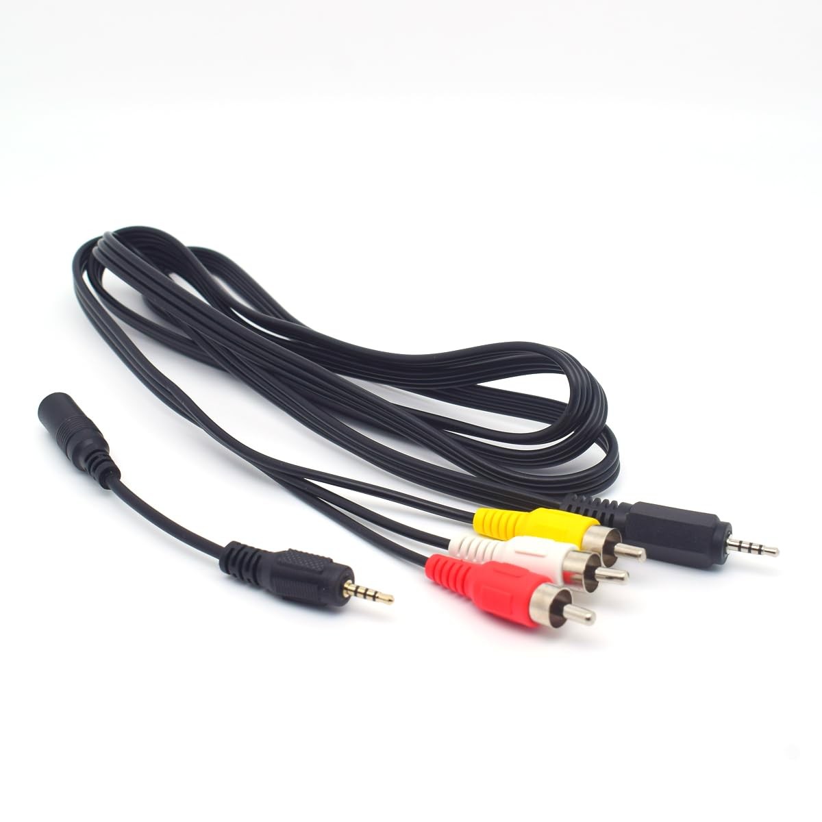 ELNONE 2.5 mm to RCA AV Camcorder Video Cable with Straight White