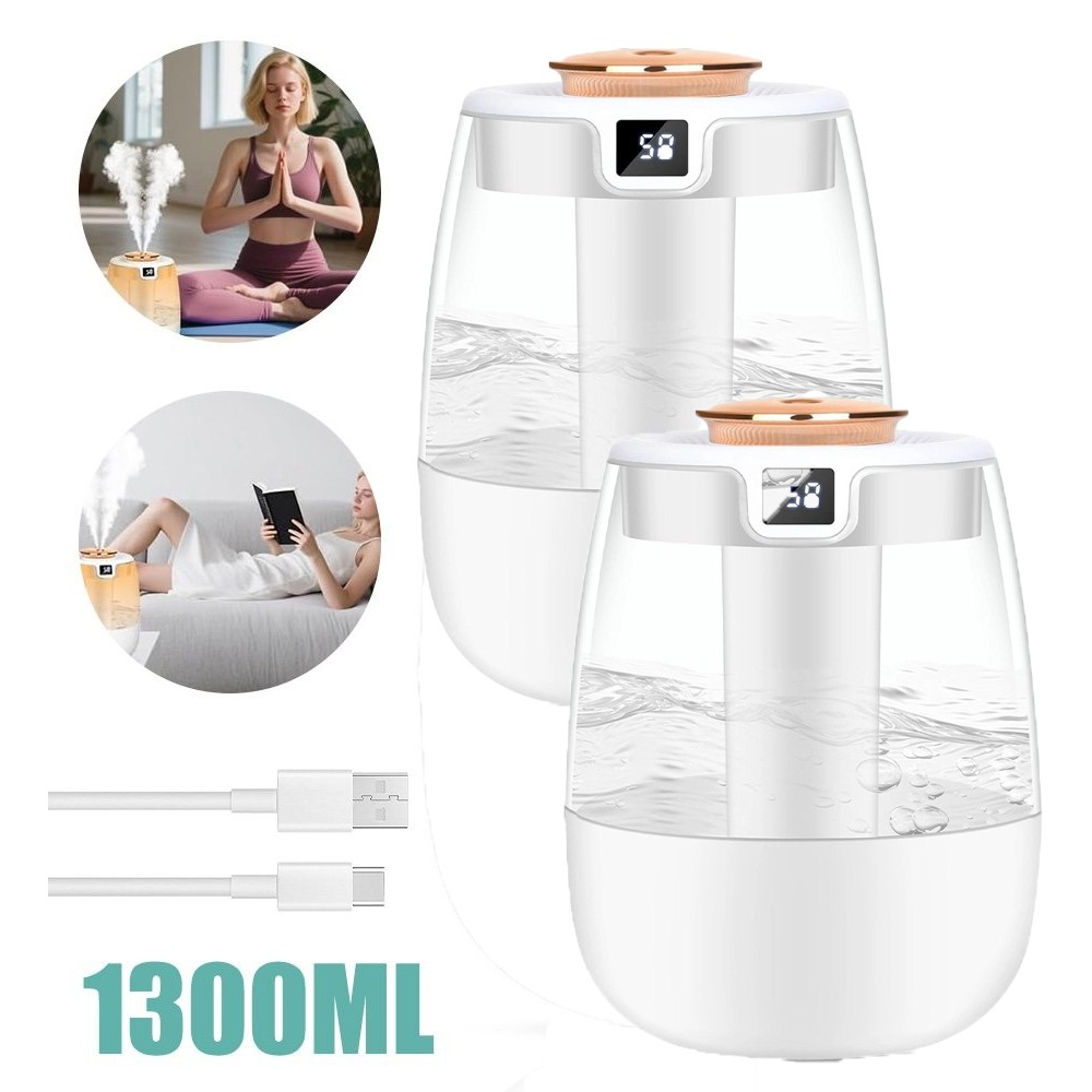 2PCS Humidifiers for Bedroom Large Room Office Cool Mist Air Humidifier Indoor