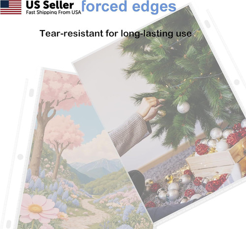 Seashell 100 Pack Clear Sheet Protectors 8.5 x 11 100 Pack(Economy),