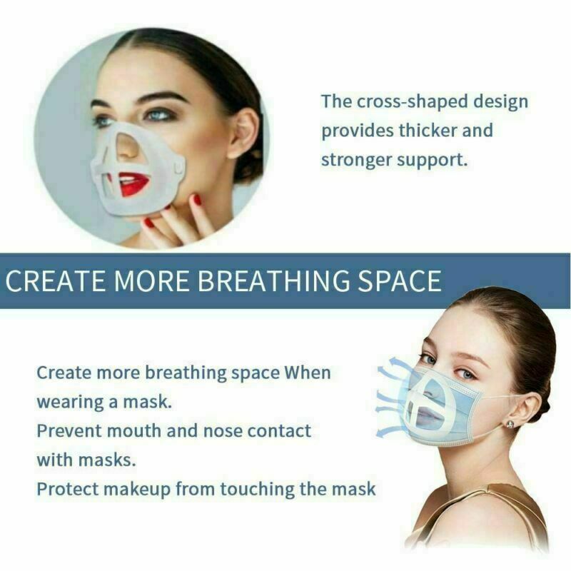 10PCS Face Mask Reusable Holder Inner Support Frame Silicone Mouth Mask Bracket