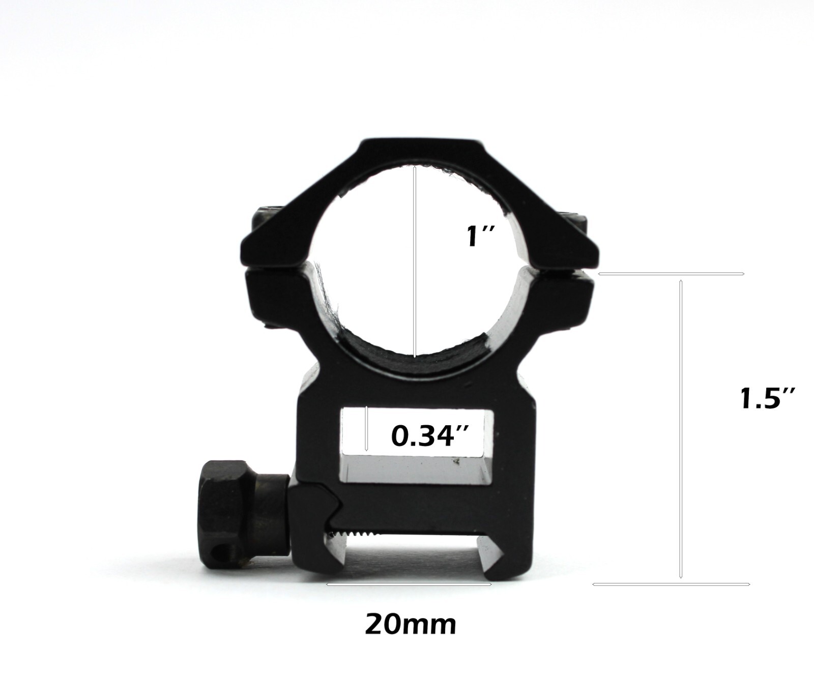 1 Pair Scope Rings 1"(25mm) for Picatinny/Weaver Mount - HIGH Profile