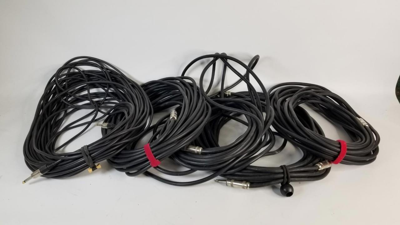 Lot of 5  50FT Heavy Gauge Audio Stage DJ Cables TS Connectors
