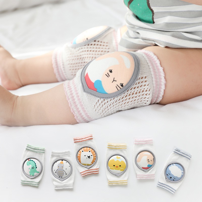 Children's Knee Pads Combed Cotton Large Mesh Breathable Baby Infant Crawling Kn