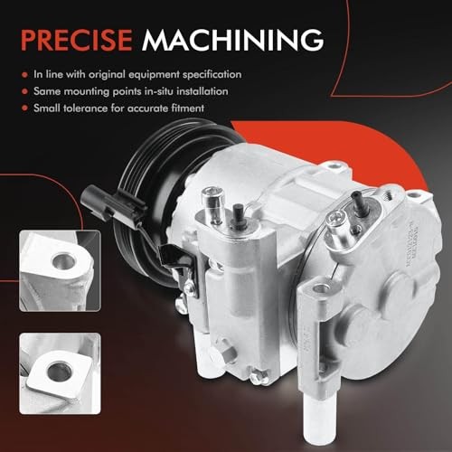 A/C Compressor with Clutch Compatible with Kia Rio 1.6L 2006-2011, Rio5 1.6L
