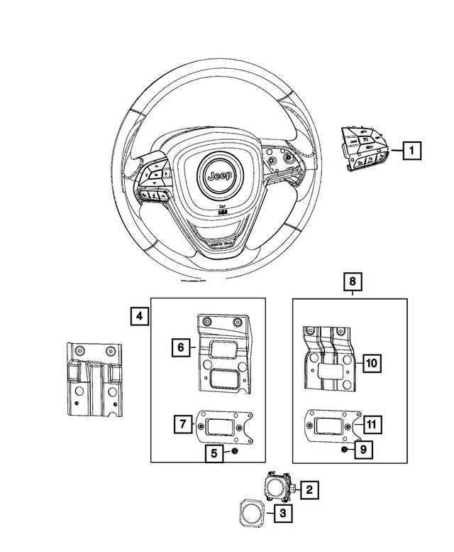 Genuine Mopar Adaptive Cruise Control Bracket 68232800AA