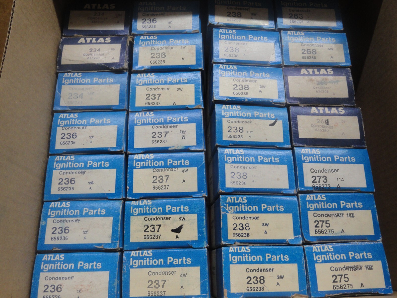 NORS ATLAS BIG lot of 28  Condensers NEW old stock LOW $$ 200's