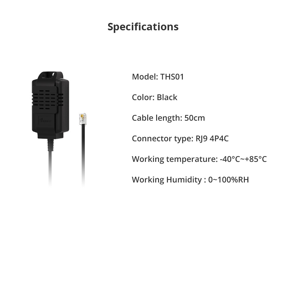 SONOFF THS01 Temperature and Humidity Sensor RJ9 4P4C Compatible TH Elite Switch