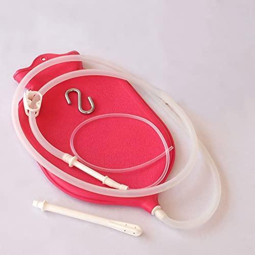 The HealthAndYoga(TM) NaturoFlo Enema Bag Kit - Open Fountain top (2 Quart) -