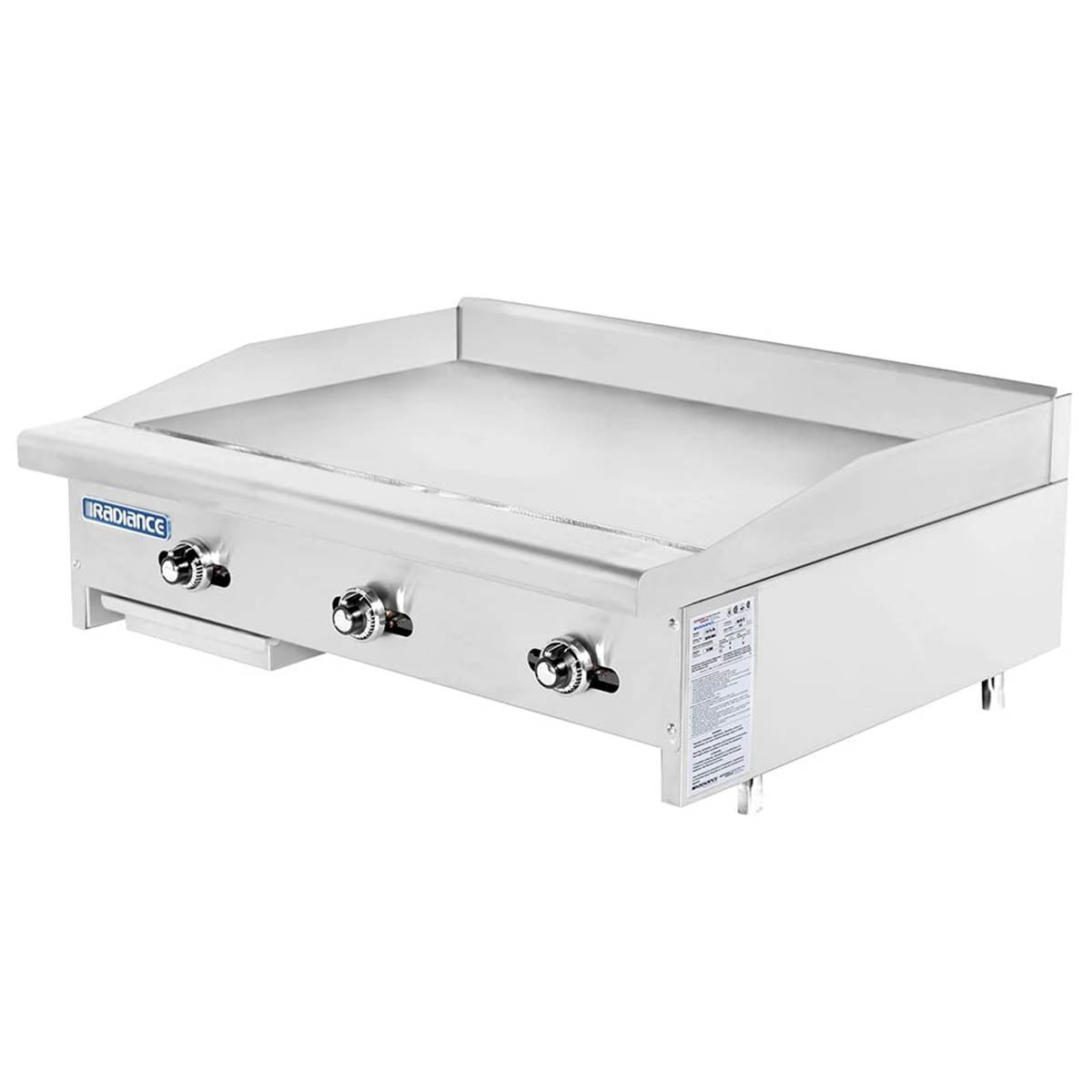 Turbo Air TATG-36 36" Countertop Thermostatic Gas Griddle, 1" Steel Plate, 66...