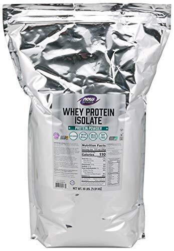 NOW FOODS Whey Protein Isolate Unflavored Powder 10 lbs.
