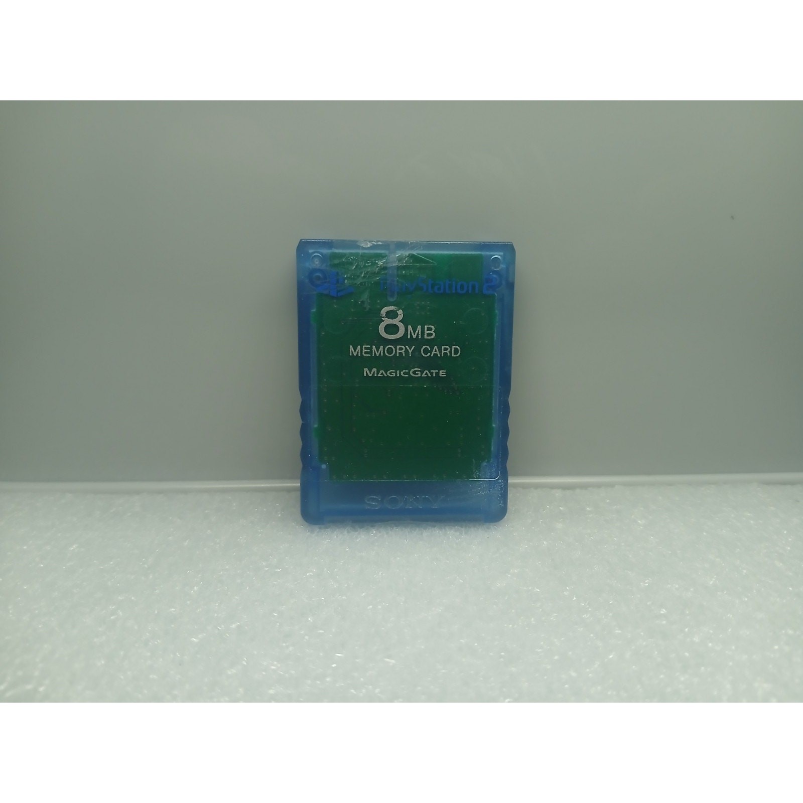 SONY PLAYSTATION 2 OG TRANSLUCENT BLUE MAGIC GATE 8MB MEMORY CARD OEM TESTED