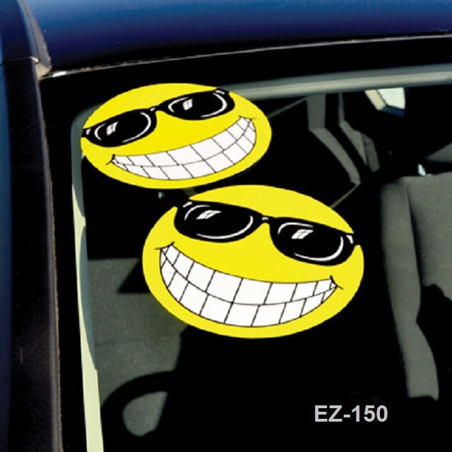 Car Dealer Windshield Stickers, Smiley Face w/ Sun Glasses (6 packs) Auto Dealer