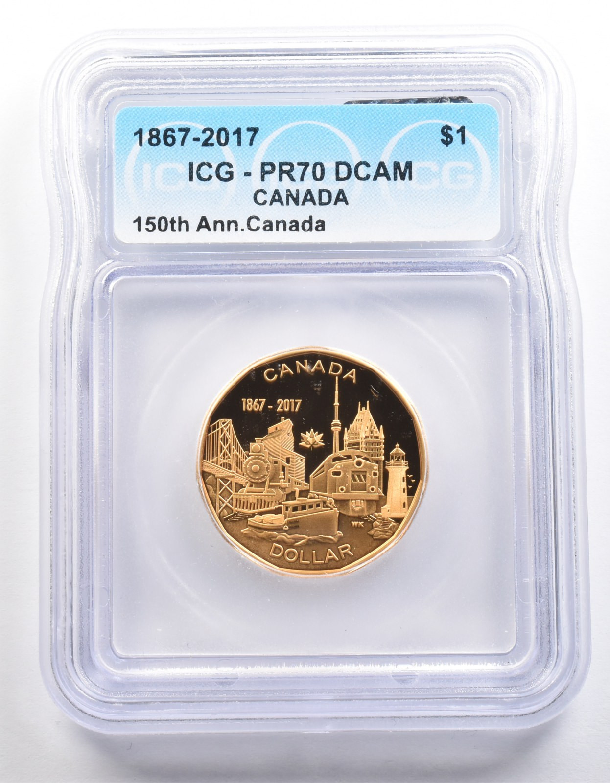 1867-2017 Canada 1 Dollar 150th Anniversary Canada PR70 DCAM ICG *4004