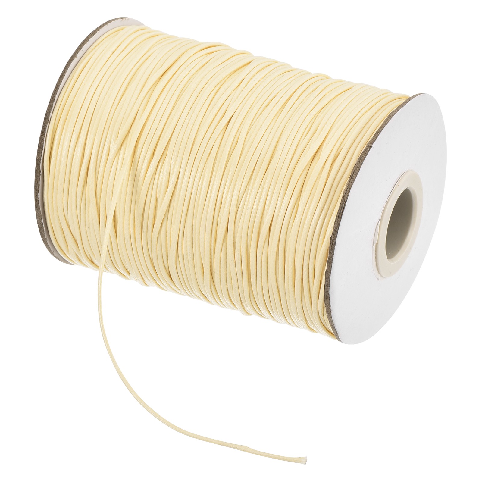 Beige 0.8mm Waxed Cord 175 Yard Wax Bead Thread String for Jewelry Make