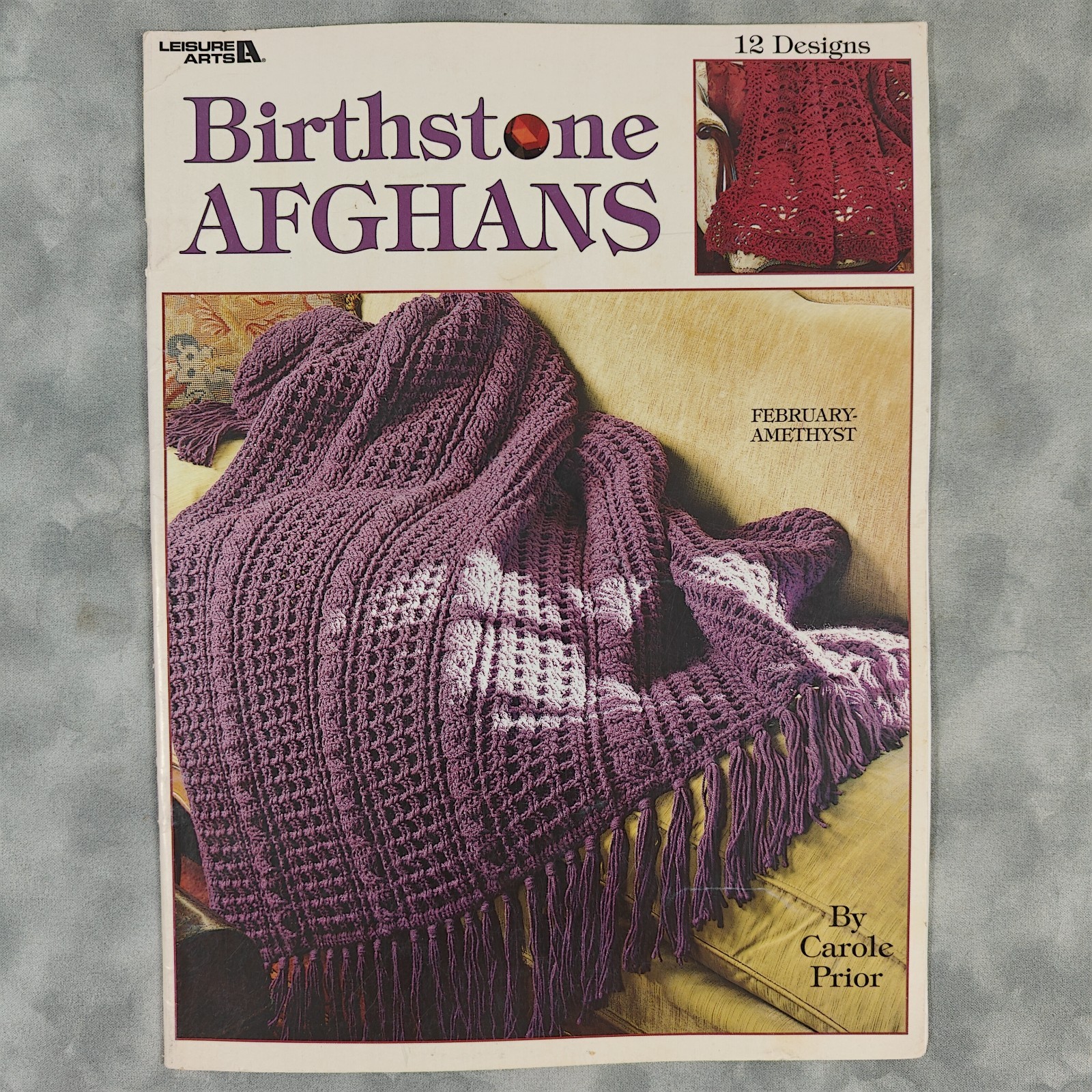 Birthstone Afghans Crochet Leaflet 12 Designs Leisure Arts 2826 Prior