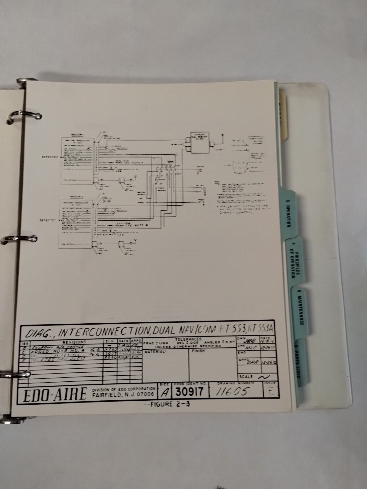 Edo-Aire RT-553, RT-553A NAV/COM System Technical Manual-Original
