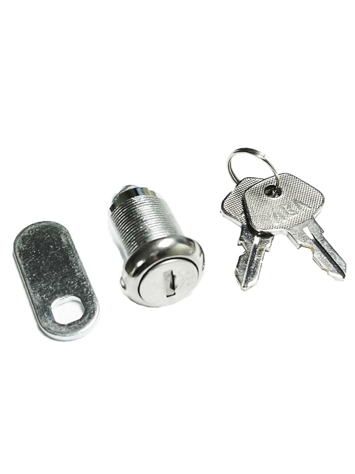 7/8" Outdoor Use Flat Key Wafer Cam Lock Stainless Steel Facing w/Shutter 3499