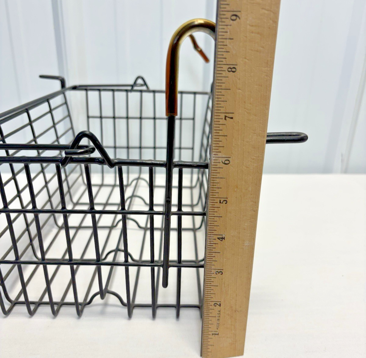 Black Coated Wire Removable Storage Basket for Rollator Walker or Bicycle