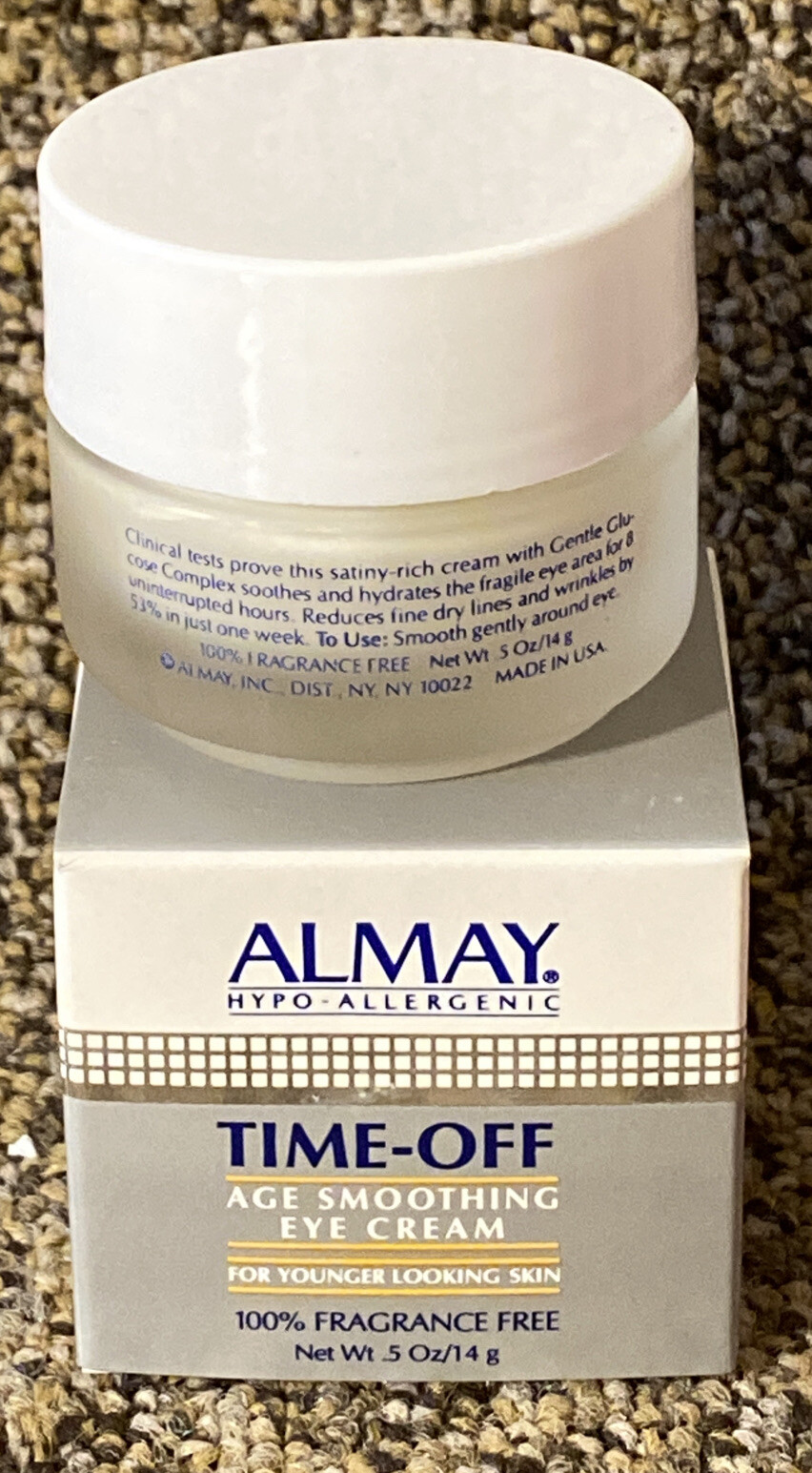 ALMAY HYPO ALLERGENIC TIME-OFF AGE SMOOTHING EYE CREAM .5 oz