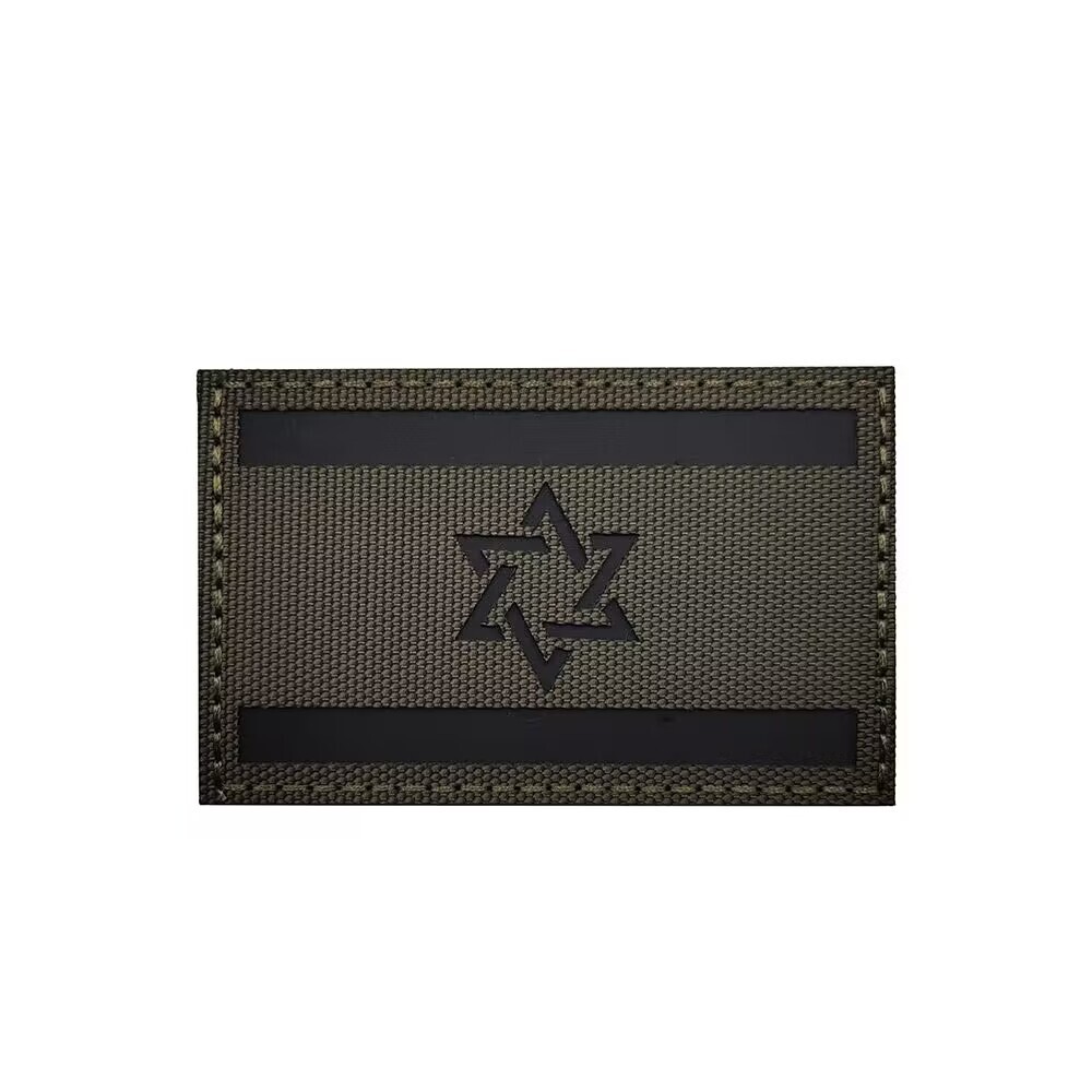 IR Reflective ISRAEL FLAG ISRAELI NATIONAL FLAG TACTICAL HOOK LOOP PATCH FOREST/